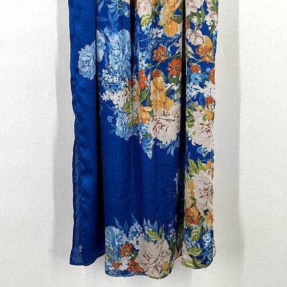 Zara Dress Women S Floral Blooms Off the Shoulder Side Slit Midi Travel Summer - Picture 10 of 15